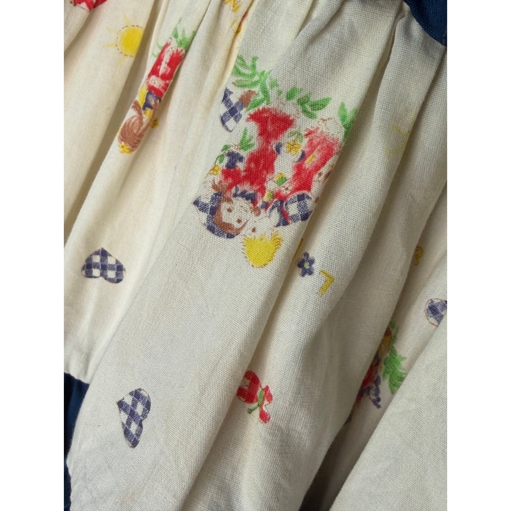 Vintage Jill Lynn Girls Blue Prairie Dress Ruffle Collar Cottagecore - Picture 3 of 8